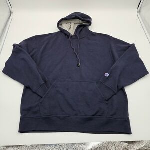 Champion Navy Blue Hoodie Sweatshirt Hooded‎ Pullover Athletic Wear Size 2XL